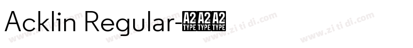 Acklin Regular字体转换